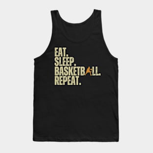 Eat Sleep Basketball Repeat Retro Vintage Boy Kid Men Women Tank Top